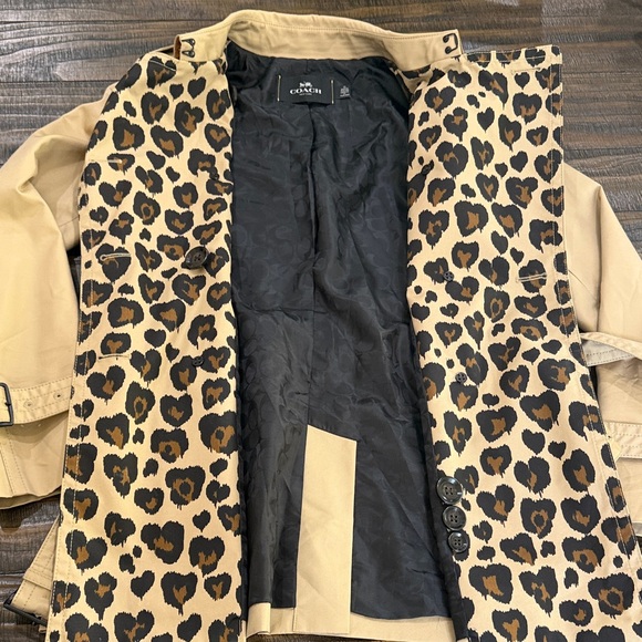 Coach Trench Coat with Heart Animal Print - Picture 3 of 12